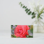 Carte de visite du profil de la nature des fleurs  (Debout devant)