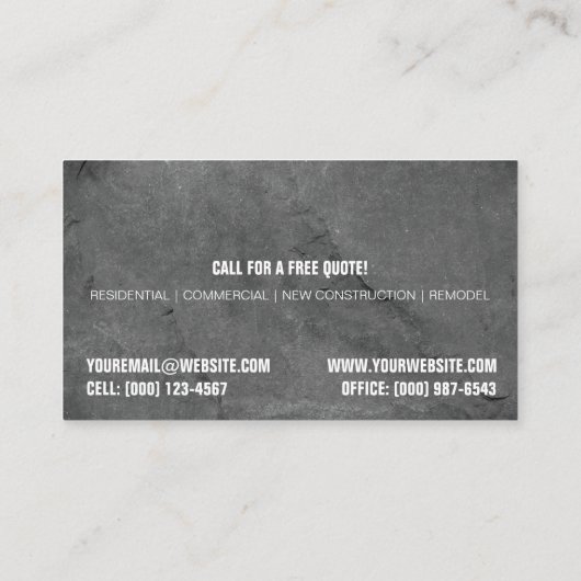 Carte de visite du programme d'installation de mos (Dos)