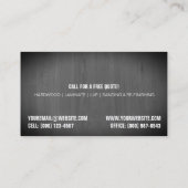 Carte de visite du programme d'installation du sol (Dos)