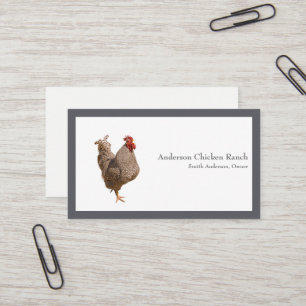 Carte de visite du rancher de poulet