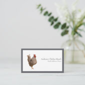 Carte de visite du rancher de poulet (Debout devant)