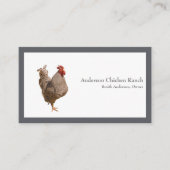 Carte de visite du rancher de poulet (Devant)