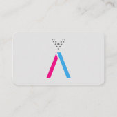 Carte de visite du rectangle magenta O'Snap (Dos)