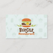 Carte de visite du restaurant Burger (Dos)