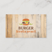 Carte de visite du restaurant Burger (Dos)