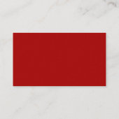 carte de visite du restaurant de bol rouge (Dos)