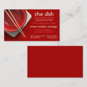 carte de visite du restaurant de bol rouge (Devant / Derrière)