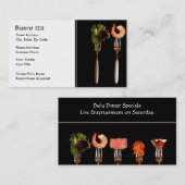 Carte de visite du restaurant Food on Forks (Devant / Derrière)