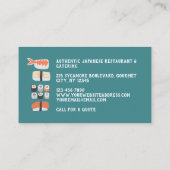 Carte de visite du restaurant Sushi (Dos)