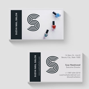 Carte de visite du salon à ongles polonais moderne