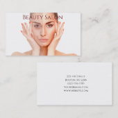 Carte de visite du salon de beauté élégant (Devant / Derrière)