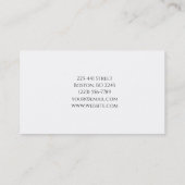 Carte de visite du salon de beauté élégant (Dos)