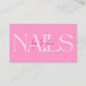 Carte de visite du salon de beauté rose moderne (Devant)