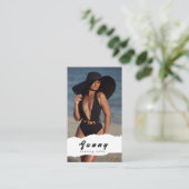 Carte de visite du salon de bronzage (Debout devant)