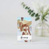 Carte de visite du salon de bronzage (Debout devant)