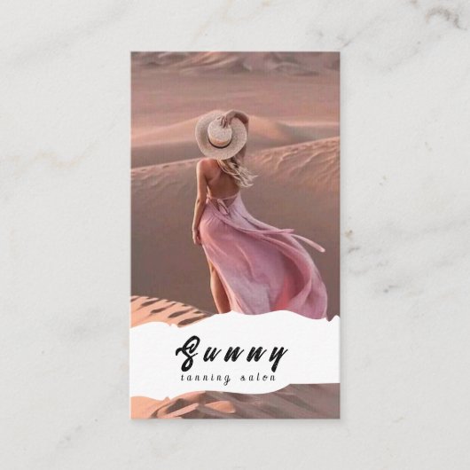 Carte de visite du salon de bronzage (Devant)