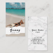 Carte de visite du salon de bronzage (Devant / Derrière)