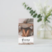 Carte de visite du salon de bronzage (Debout devant)