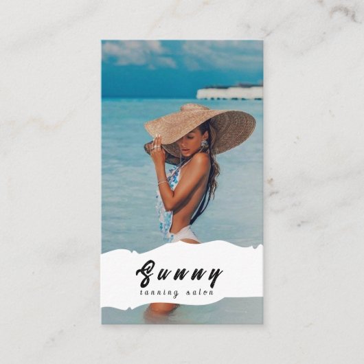 Carte de visite du salon de bronzage (Devant)