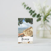 Carte de visite du salon de bronzage (Debout devant)