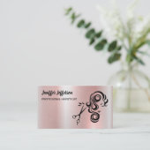 Carte de visite du salon de coiffure (Debout devant)