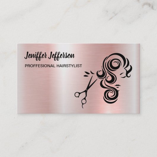 Carte de visite du salon de coiffure (Devant)