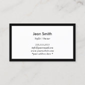 Carte de visite du salon de coiffure à la frontièr (Dos)