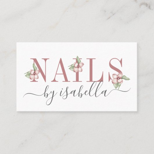 Carte de visite du salon de ongle (Devant)