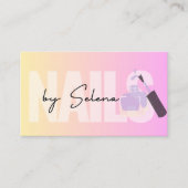 Carte de visite du salon de ongles du logo texte (Devant)