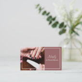 Carte de visite du salon de ongles personnalisé (Debout devant)