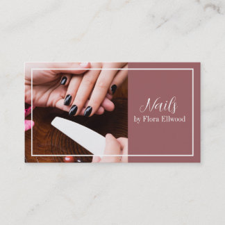Carte de visite du salon de ongles personnalisé