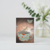 Carte de visite du salon de thé et café Tea Cup (Debout devant)