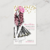 Carte de visite du salon des cosmétiques de mode (Devant)