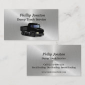 Carte de visite du service de camions vidangeurs (Devant / Derrière)