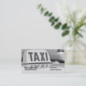 Carte de visite du service de chauffeur de taxi (Debout devant)