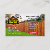 Carte de visite du service de clôture (Devant)