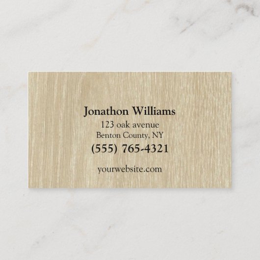 Carte de visite du service de compensation d'arbor (Dos)