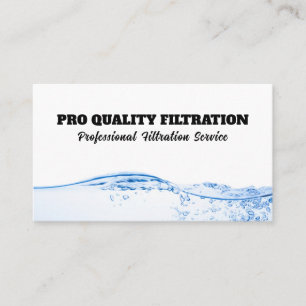 Carte de visite du service de filtration d'eau