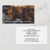 Carte de visite du service de garderie de Dog Walk (Devant / Derrière)