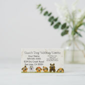 Carte de visite du service de marche des chiens (Debout devant)