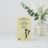 Carte de visite du service de marche pour animaux (Debout devant)