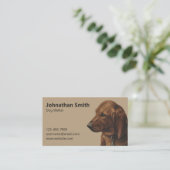 Carte de visite du service de marcheur de chiens s (Debout devant)