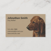 Carte de visite du service de marcheur de chiens s (Devant)