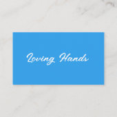 Carte de visite du service de nettoyage bleu clair (Dos)