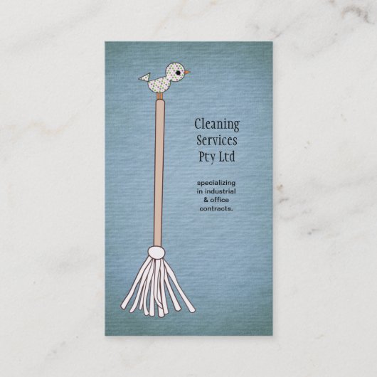 Carte de visite du service de nettoyage Blue Clean (Devant)