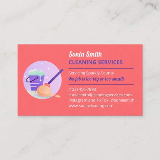 Carte de visite du service de nettoyage de la boît (Devant)