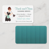 Carte de visite du service de nettoyage de maison  (Devant / Derrière)