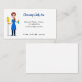 Carte de visite du service de nettoyage de maison  (Devant / Derrière)