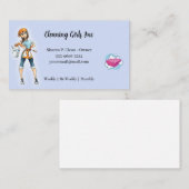 Carte de visite du service de nettoyage de maison  (Devant / Derrière)