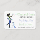 Carte de visite du service de nettoyage de maison  (Devant)